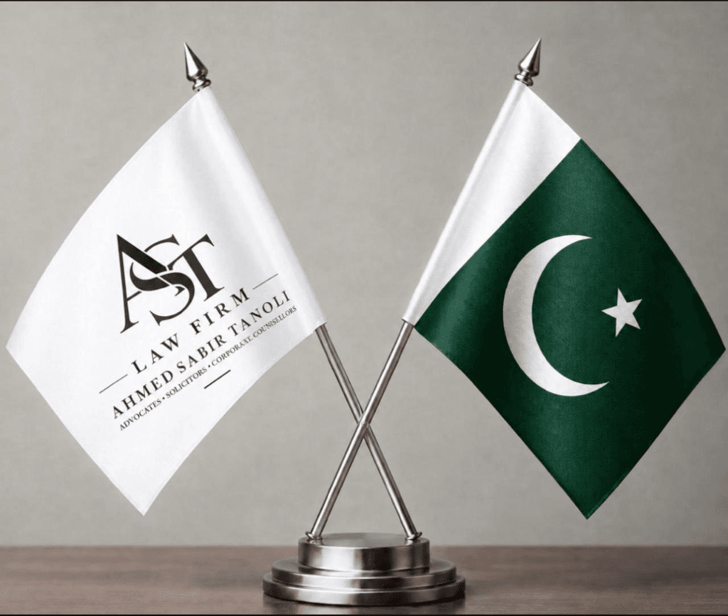 AST Law Firm Official Chamber Flag with Pakistan National Flag